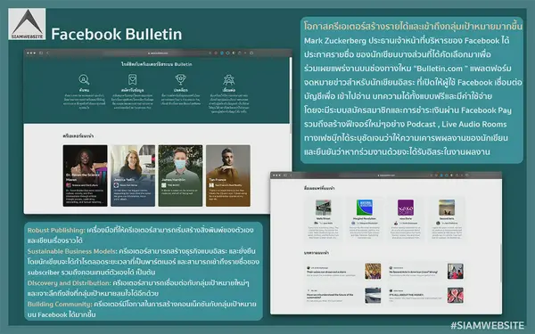 รับทําเว็บไซต์ เว็บขยายสายงาน Facebook Bulletin | TTT-WEBSITE 